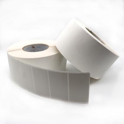 China El código de barras impermeable blanco del espacio en blanco etiqueta etiquetas autoadhesivas termales de encargo en venta