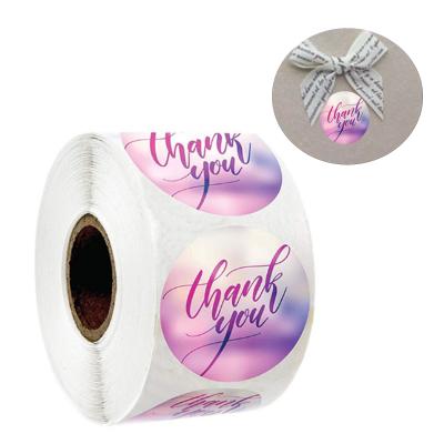 China Thank You Round Sticker Labels Roll Waterproof With Logo Printing for sale