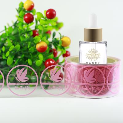 China Customized Transparent Clear Labels Paper Cosmetics Private Label for sale
