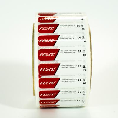 China Hangte imprimiu o rolo térmico de papel esparadrapo da etiqueta das etiquetas de código de barras à venda