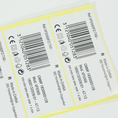China Self Adhesive Barcode Label Sticker A4 Size Paper Custom Printing for sale