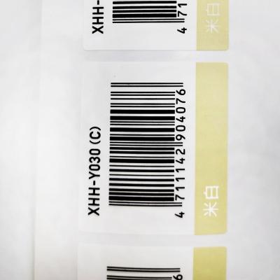 China Las etiquetas de código de barras impresas adhesivas en color la impresión para la impresora laser del chorro de tinta en venta