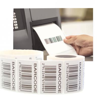 China Private Printed Barcode Labels Adhesive TVS Paper Barcode Label for sale
