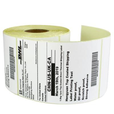 China HT 4 X 6 Direct Thermal Labels Fanfold Self Adhesive Thermal Transfer Printing Label for sale