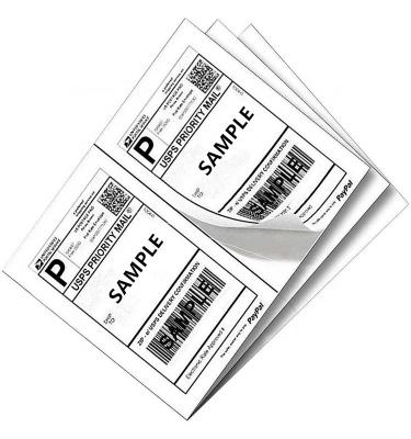 China White Direct Thermal Shipping Labels A6 Waybill 4x6 Fanfold Thermal Labels for sale