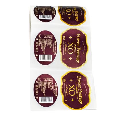 China Customized Wine Packaging Sticker Label Glossy Lamination for sale
