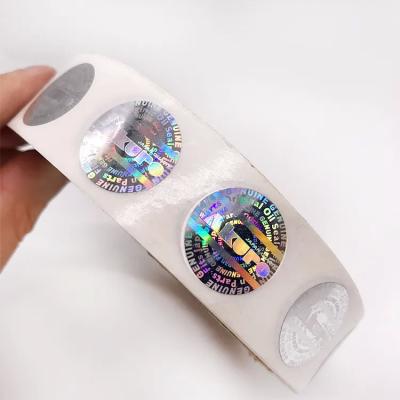 China Waterproof Round Hologram Stickers CMYK Color Printing Customized for sale
