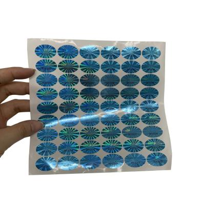 China Custom Design Original Authentic Hologram Sticker CMYK Color Self Adhesive for sale