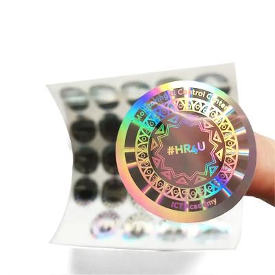 China Round 3D Laser Holographic Hologram Sticker Custom Logo Made Printed for sale