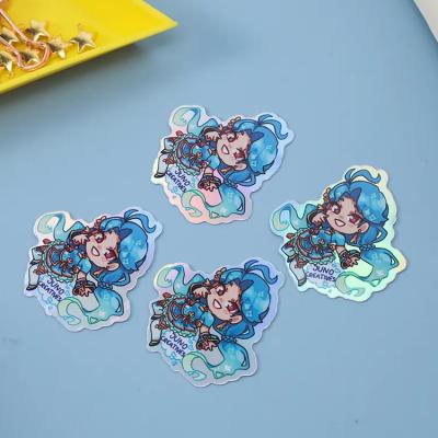 China Creative Custom Printing Holographic Vinyl Stickers Die Cut Eco Friendly Mixed Colors PVC for sale
