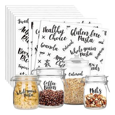China Customizable Transparent Clear Labels Water Resistant For Containers Jar for sale