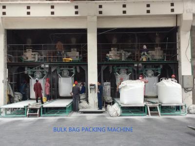 China 1 Ton Jumbo Bagging Machine Filling-Systeem 6.5KW Sugar Sand Salt Bulk Filler Te koop