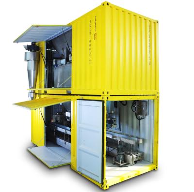 China Containerised Mobile Bagging Machine For Dock Fertilizer Moveable for sale