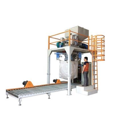 China Flour Cereal Jumbo Bagging Machine Automation Bulk Bag Filling Station for sale