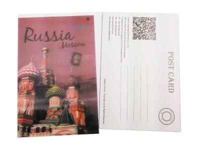 China Russia Moscow PP PET Custom Lenticular Cards 0.55mm / 0.60mm Thickness for sale