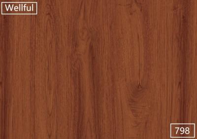 China Película de papel decorativa del diseño de madera de Brown para el suelo trasero seco del vinilo en venta