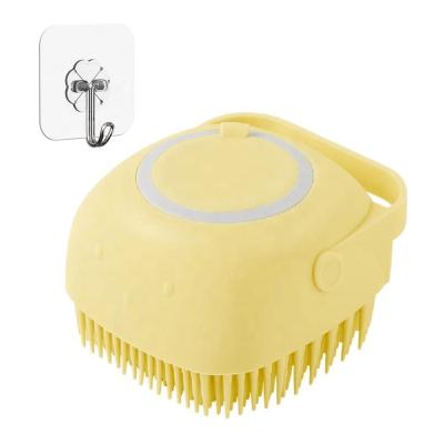 China EXFOLIATE Portable Pet Shower Cleaner Dispenser Dog Tools Silicone Stiffened Dag Washing Brush for sale