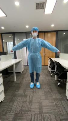 China pp+pe isolation gown disposable protective clothing isolation gowns for sale