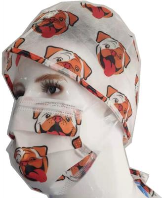 China 3-Ply Disposable Cute Printed Face Mask Respirator Nonwoven Cute Animal Patterned Kids Friendly ASTM F2100 LEVEL3 for sale