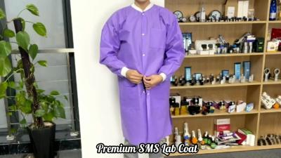 China S&J Disposable isolation/lab/patient gown/coat pp/pp+pe/sms for sale