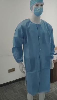 China Specializing in manufacturing disposable SMMS isolation gown coating laboratory work clothes for sale