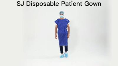 China OEM Patient Gown Hospital Open Shoulder Patient Gown SMS Short Sleeve Hospital Patient Gown Disposable for sale