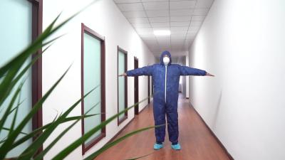 China Antistatic with Hood Suit Medic Safety Protection Clothing White PP Waterproof Overalls Disposable Coverall OEM and Sample Free for sale