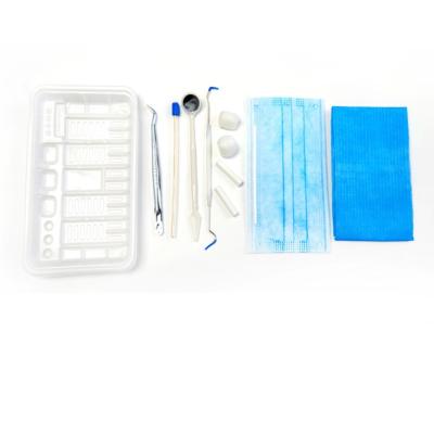 China S&J Dental Equipment Surgery Sheet Combination Package Well Blue Sterile Implant Oral Surgery Kit Disposable Dental Kits for sale