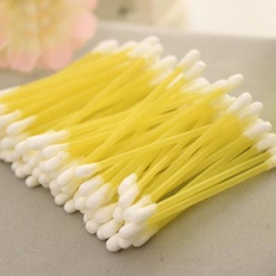 China S&J Disposable Swabs Medical Disinfect Cotton Swab Buds Multi-color Sturdy Plastic Handle Cotton Swabs for sale