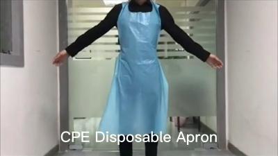 China S&J Plastic PE Apron Waterproof Biodegradable Disposable plastic kitchen apron HDPE CPE medical PE aprons for adults for sale