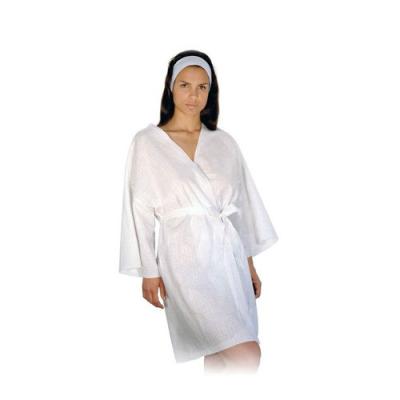 China S&J Wholesale Disposable Robe Gown non woven Soft PP SPA Beauty Salon Kimono robes for sale