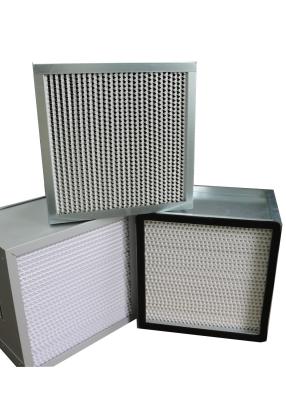 China Galvanized Steel Frame 0.3um Deep Pleat HEPA Filter For Cleaning Room for sale