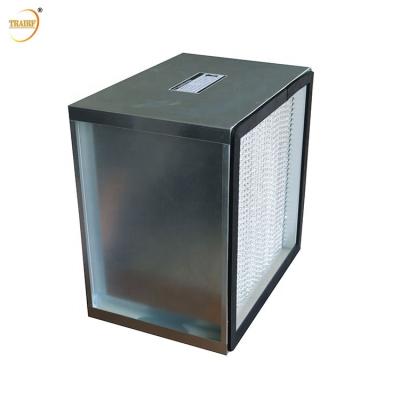China H13 H14 Aluminium Foil Paper Separator Deep Pleat HEPA Filter Box For Laboratory for sale
