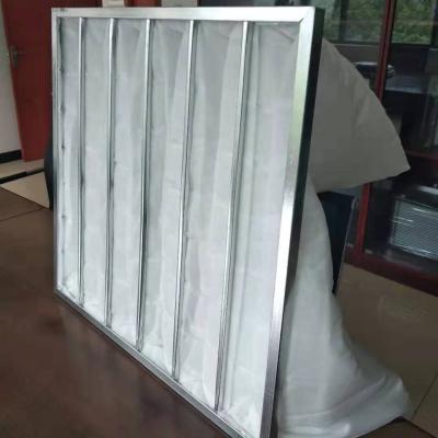 China Sistema de ventilação comercial filtro de ar 50Pa-65Pa do saco de 5 mícrons à venda