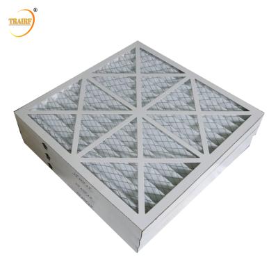 China G3 Cardboard Frame Pre Filter Moisture Resistant Pleated Panel Air Filters for sale