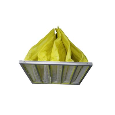 China Spray Paint Booth Filtration Medium Efficiency Pocket Bag Air Filter 80Pa for sale
