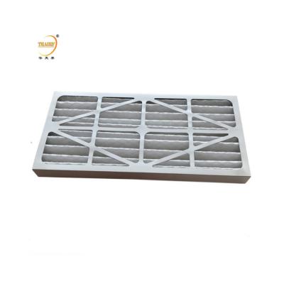 China G4 Frame Industrial Cardboard Air Pre Filter Pleated Panel Air Filter for sale