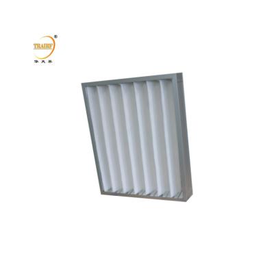 China G3 G4 Replacement Panel Pleated Pre Filter AHU With Aluminum Or Galvanized Frame for sale