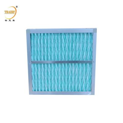 China G4 F5 F6 F7 F8 F9 Pre Pleated Media Filter Industrial Panel Air Filter For Laminar Flow Hood for sale