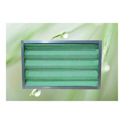 China Washable Panel Air Filter Green Cotton Media Pleated Filter For Laminar Flow Hood for sale