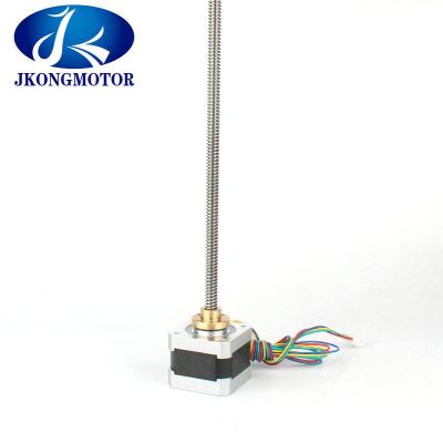 China Nema17 Linear Stepper Motor with lead screw 4.0kg.Cm 1A 4-wire 295mm lead screw length for 3D printer for sale