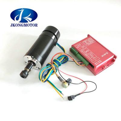 China Brushless Dc Fan Motor Engraving Machine Air Cooled Spindle Motor Parts With Speed Controller Mount Bracket for sale