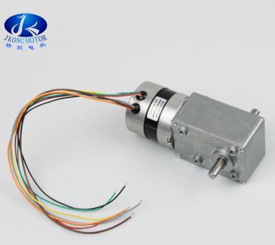 China 4 Pole 2 57mm 24V 2500rpm Brushless Dc Electric Motor With Worm Gear Reducer for sale