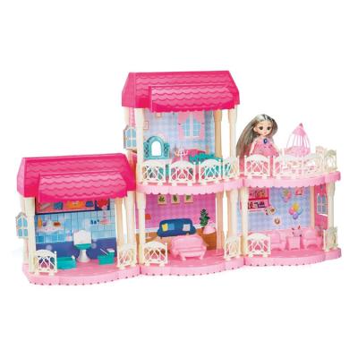 China Cartoon Toy 2021 New Toys Play House Barbie Girl Doll House Kids DIY Villa Costume for sale
