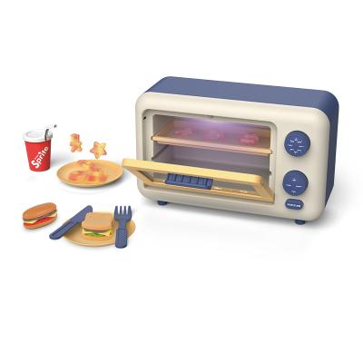China Pretend Play Pretend Play Food Toys Set Kitchen Electronic Microwave Oven Toys For Kids for sale