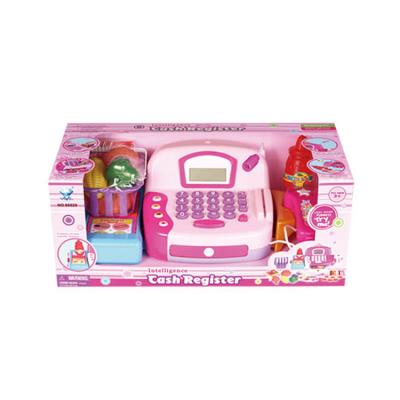 China Children Cashier Toy Set With Shopping Cart Shopping Game Supermarket Cash Register 38.8*19*16CM for sale