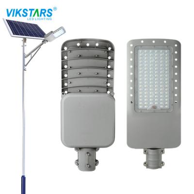 China Connet Wire 500*210*85mm Solar Street Light Waterproof 30W 50W H10m 4000K for sale