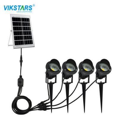 China 4x5W Spikes Solar Powered Spot Garden Lights for yard courtyard for sale
