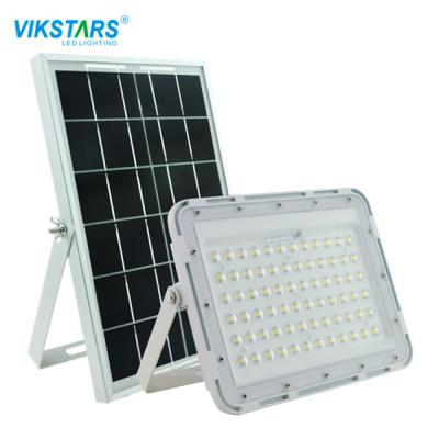 中国 60W 200w LEDの大きい太陽電池パネルが付いている太陽洪水ライト白いハウジング 販売のため