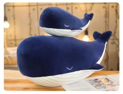 China Cartoon Soft Little Blue Whale Plush Toys Stuffed Sea Animals Pillow Lovely Fish Dolphin Dolls for Girls Kids Birthday  for sale